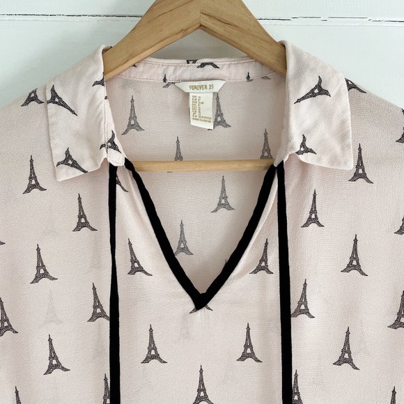 Forever 21 Light Pink Eiffel Tower Top - Picture 4 of 7